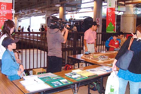 テレビ取材を受けた模型運転会