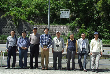 立花駅跡での記念撮影