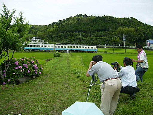 牟岐線新野駅南の紫陽花撮影ポイントにて撮影会